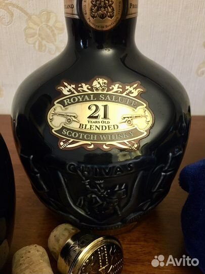 Бутылка из под виски/фарфоровая