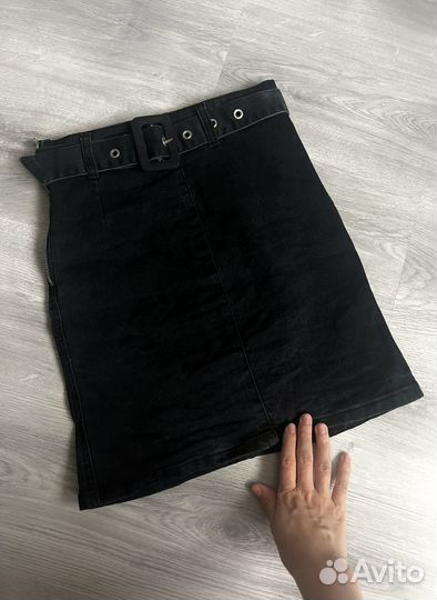 Юбка befree джинсовая с ремнем