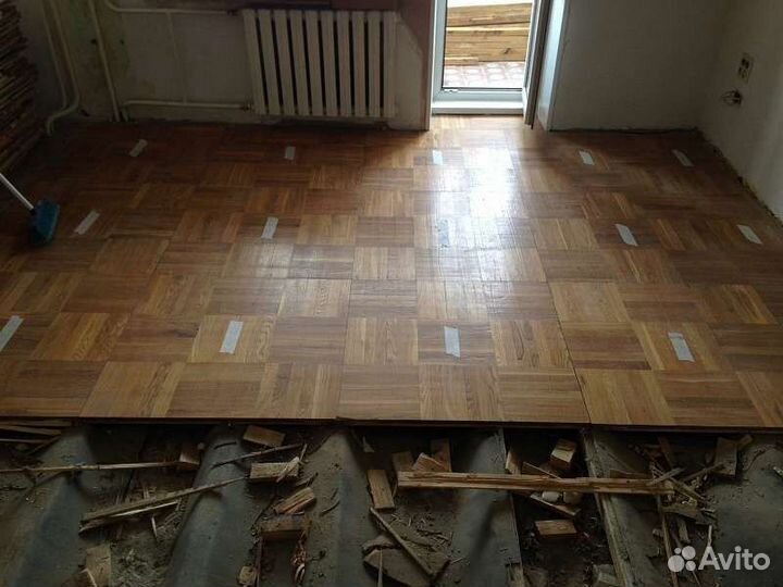 Шлифовка паркета.Ремонт,укладка полов