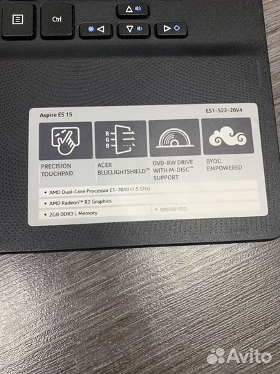 Ноутбук acer aspire ES1-522-20v4