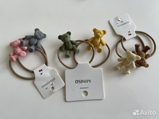 Резина ддля волос, мишки, слоник