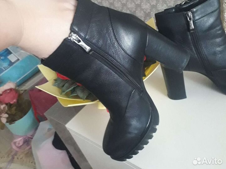 Ботильоны кожаные