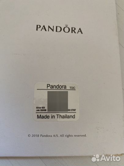 Серьги пусеты серебро Pandora