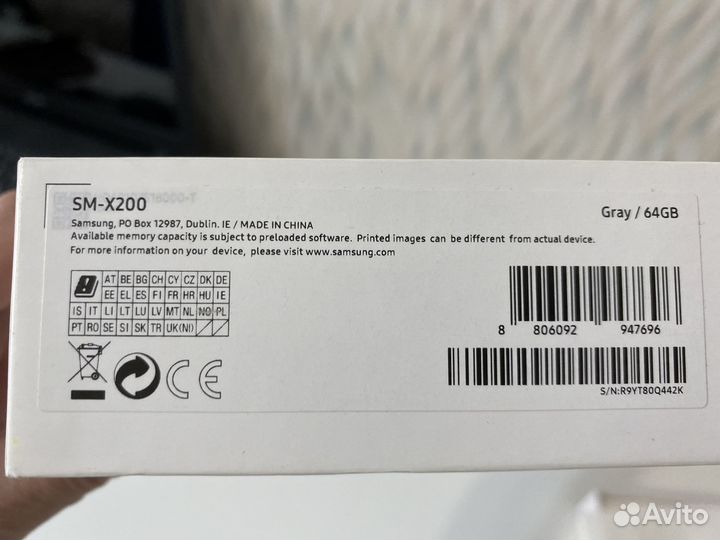 Продаю новый планшет Samsung SM - X200, Gray/64 GB
