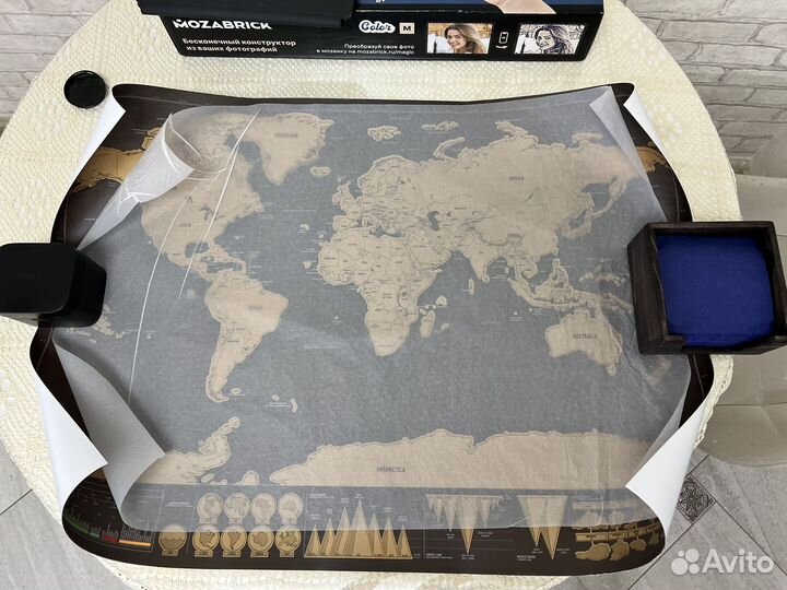 Скретч карта мира (новая в тубусе)