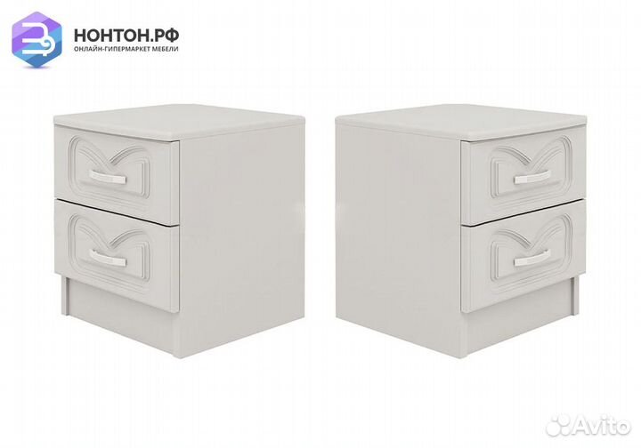 Комплект прикроватных тумб Натали-1 белый глянец