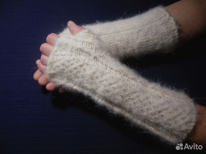 Митенки женские из собачьей шерсти Метелица