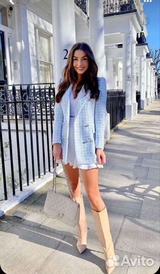 Твидовый пиджак zara