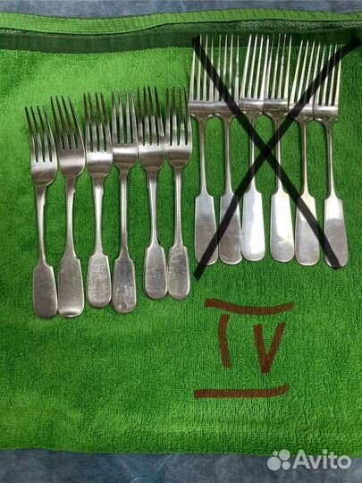 Ложки Вилки серебро 84