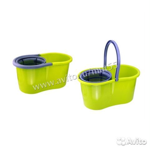 Швабра с ведром с системой полоскания и отжима