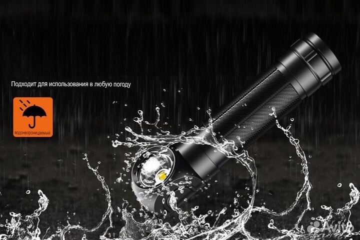 Налобный фонарь аккумуляторный светодиодный