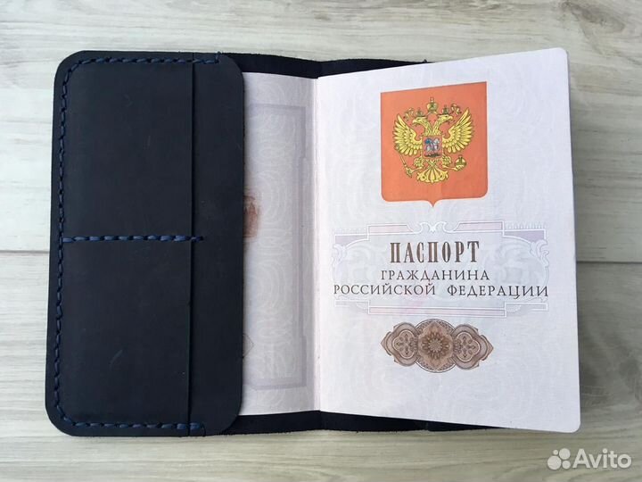 Новая обложка кожаная на паспорт ручная работа