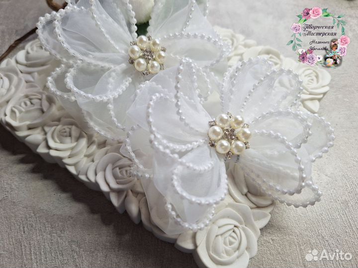 Белые банты из органзы