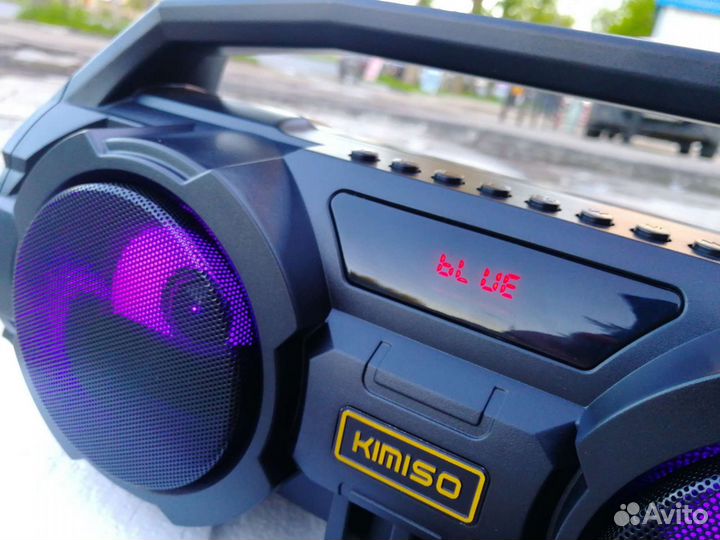 Мощная портативная стерио колонка с фм радио