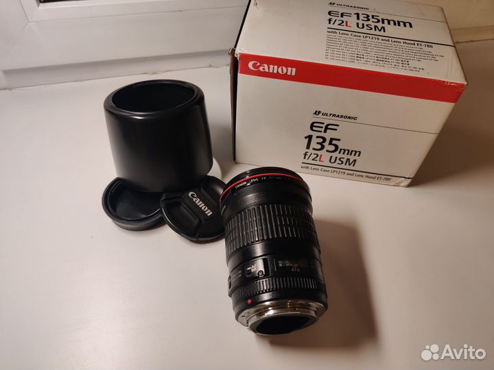 Объектив Canon EF 135mm f2 L USM + фильтр