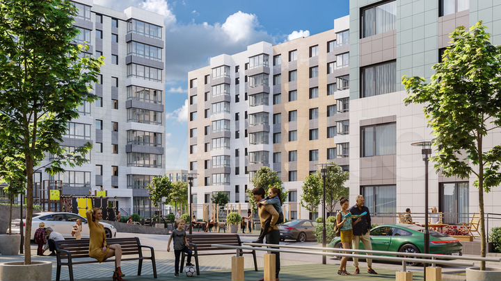 1-к. квартира, 28,1 м², 6/9 эт.