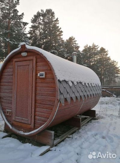 Баня бочка утепленная