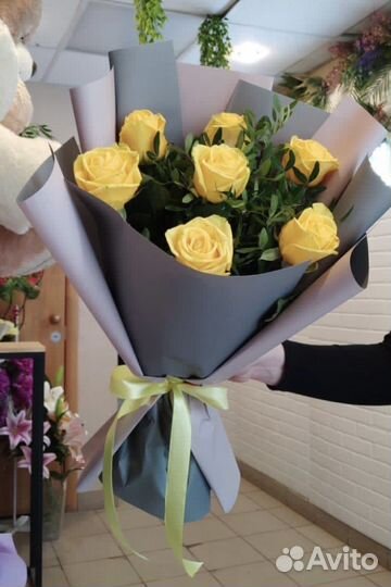 Букет желтых роз