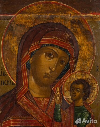 Старинная Икона Б. М. Смоленская-Шуйская. к 19век
