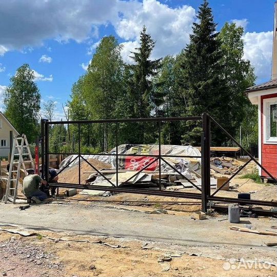 Каркас откатных ворот установи сам