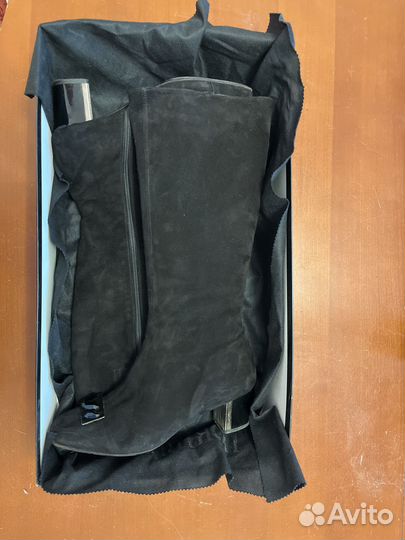 Сапоги зимние Fabiani 39 1/2 черные замшевые