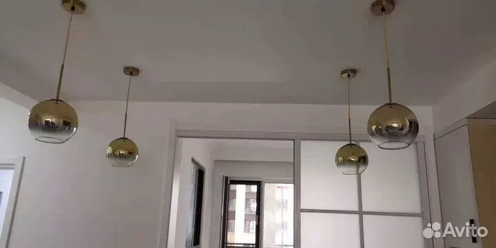 Светильник подвесной круглый абажур