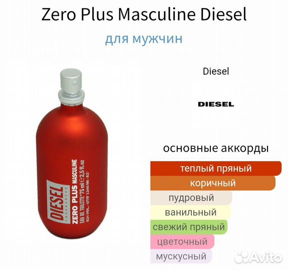 Diesel Zero Plus Masculine оригинал