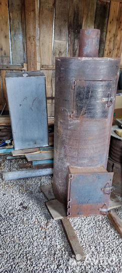 Печь для бани с баком