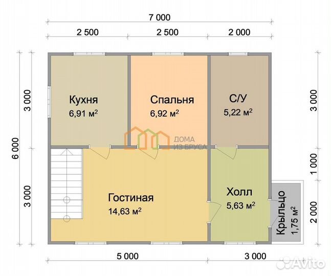 Каркасный дом 6х7