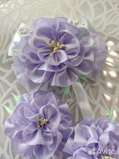 Лента в косу на заколке