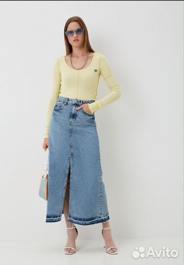 Юбка джинсовая макси