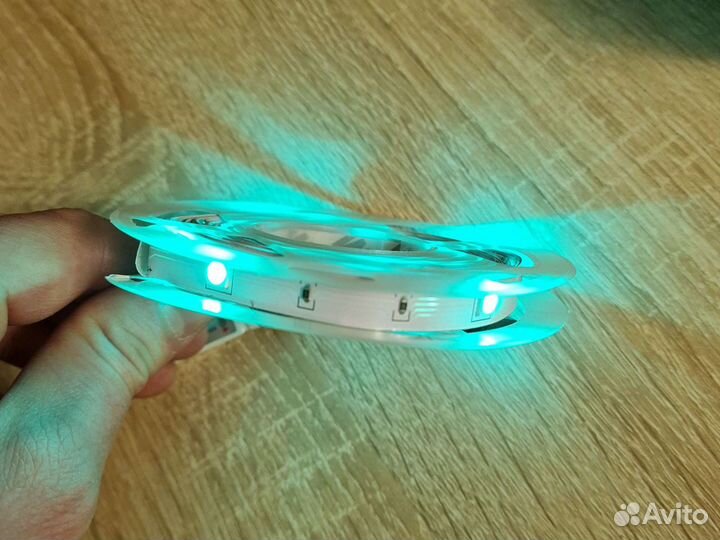 RGB лента 5м, комплект с блоком питания и пультом