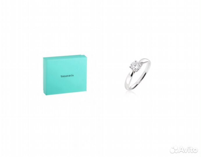 Платиновое кольцо с бриллиантом 0.60ct Tiffany&Co