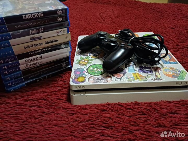 Sony Playstation 4 slim 500gb белая