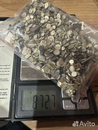 Серебро техническое 872гр не магнит