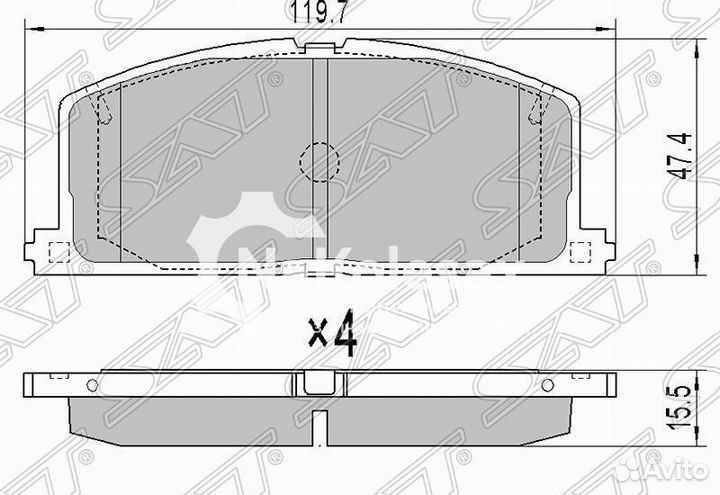 Колодки тормозные перед toyota corolla/sprinter/ra