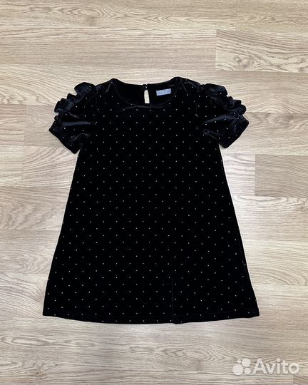 Платье черный бархат для девочки