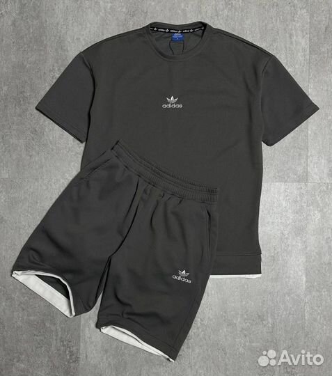 Спортивный костюм adidas двойка футболка + шорты