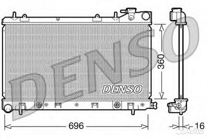 Радиатор системы охлаждения subaru: forester 2.0