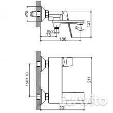 Смеситель для ванны haiba HB533-3 HB60533-3