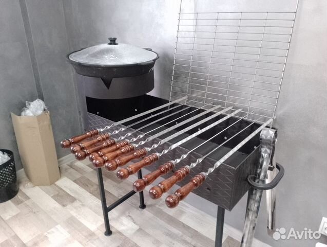 Казан узбекский 12 литров+мангал+шампура +решетка