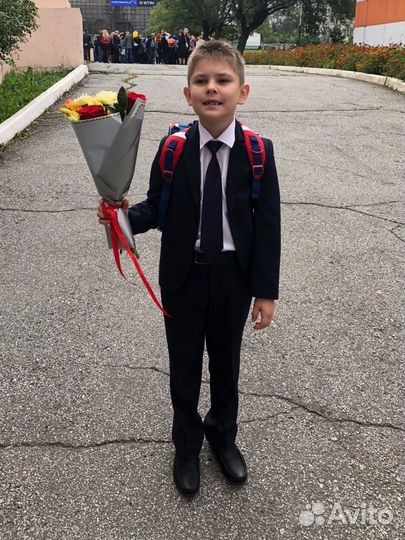 Школьная форма синяя на 1 класс + туфли