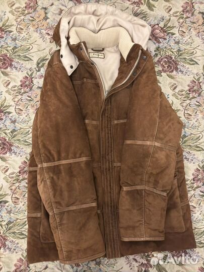 Замшевый пуховик италия salfra