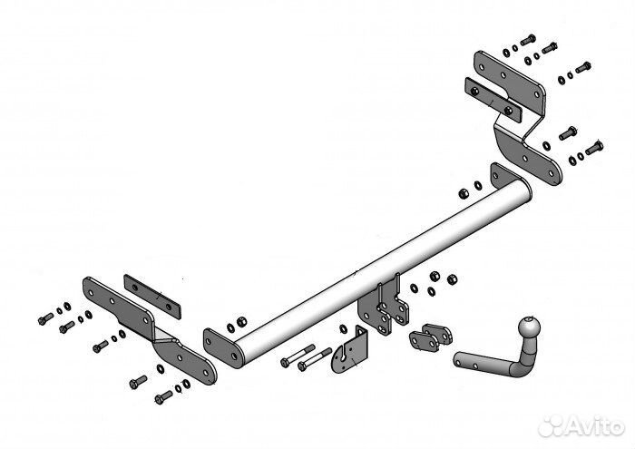 Фаркоп Лидер Плюс для Kia Ceed (хетчбек) 2018
