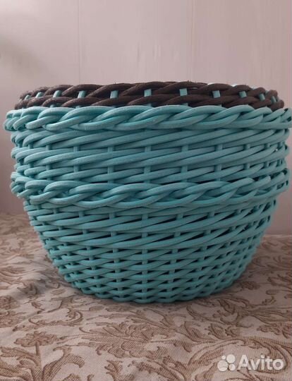 Набор кашпо из полиротанга