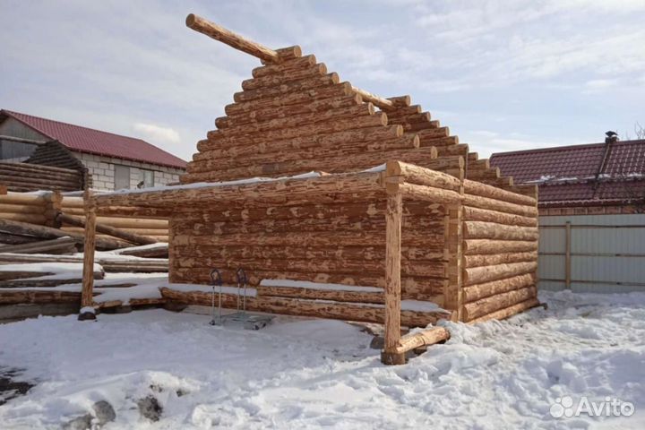 Сруб бани 7х7м