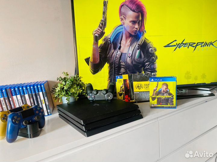 Sony Playstation 4 Pro 4k 1tb Cyberpunk Hen 9.0