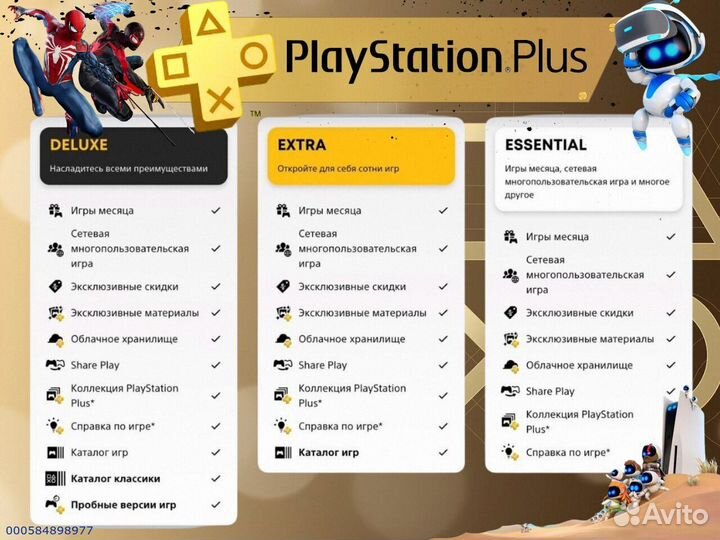 Подписка ps plus delux Украина ps5 ps4 (Арт.61728)
