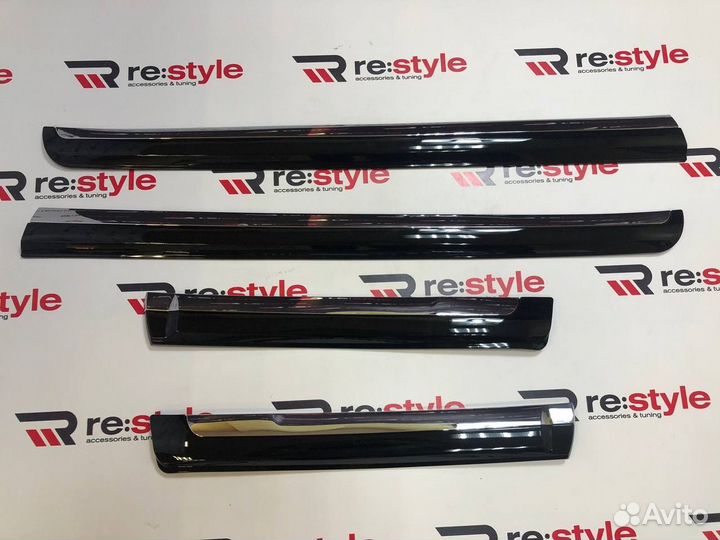 Молдинги дверей Toyota Land Cruiser Prado 150 Черн