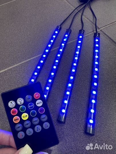 Подсветка ног в авто RGB